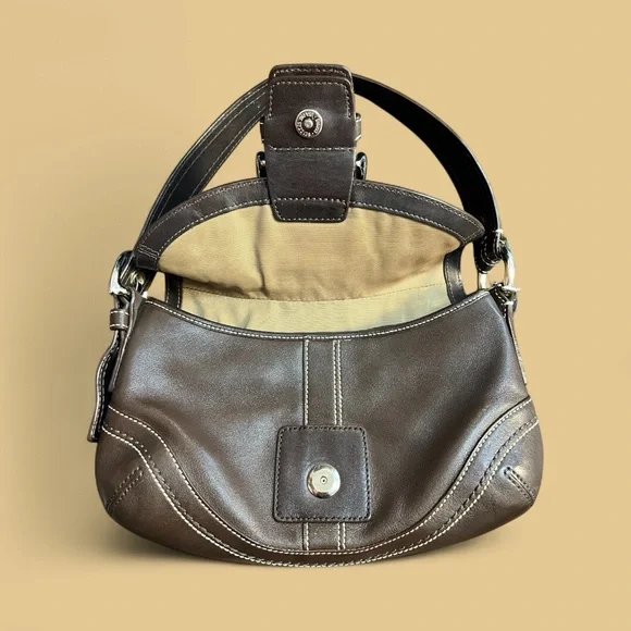 Coach Soho Flap Bag Dark Brown w/ COA & Dust Bag (A617) - Picture 8 of 16